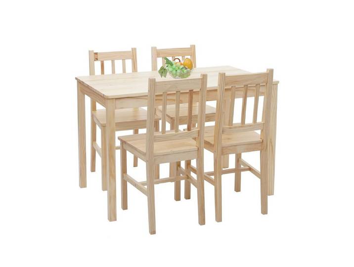 MCW Sitzgruppe MCW-F77-S, (5-tlg), Landhausstil, Stabile Konstruktion