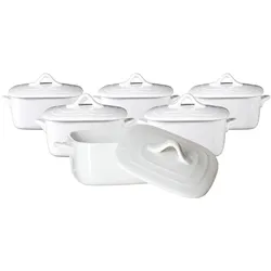 MINI-TERRINEN Bianco weiß 10,5 x 10,5 cm 6er Set