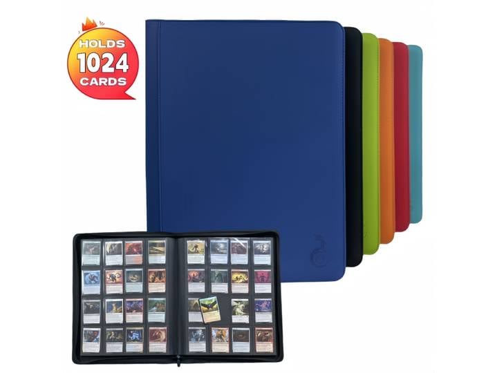 Classeur à cartes 16 pochettes (1024 cartes) – Noir / Rangement robuste pour cartes TCG et cartes sportives. Le rêve du collectionneur