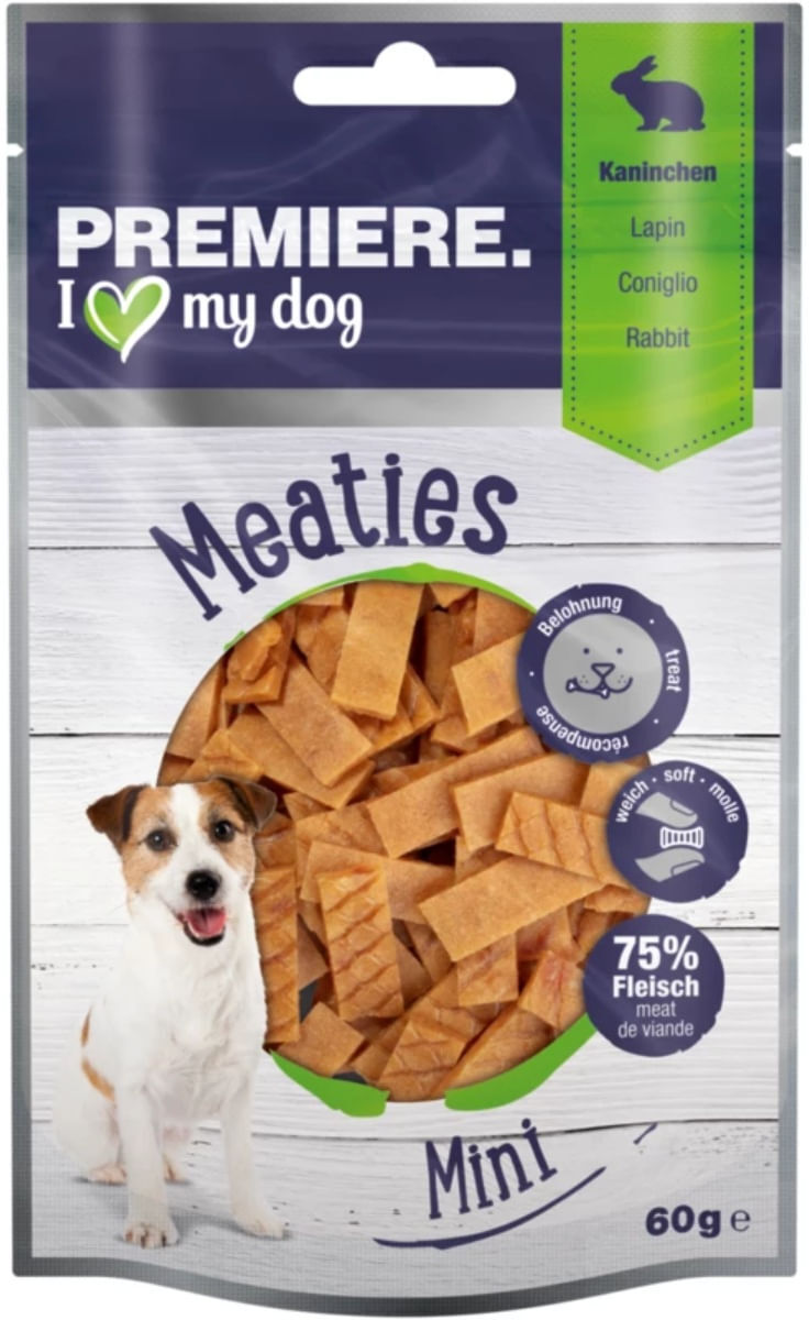 Premiere Dog Snack Mini Meaties 60G CONIGLIO