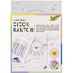 folia Stickbild Stickkarton Animal