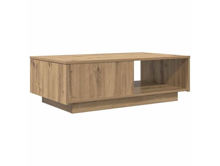 KUTYWEXFM Couchtisch Artisan-Eiche 95x55x31 cm Holzwerkstoff Schublade Kompakter Wohnzimmertisch in eleganter Eichenoptik mit praktischem Stauraum für Medien und Dekoration.