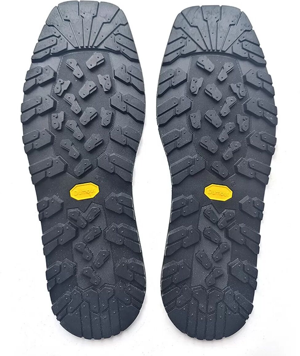 INF Große rutschfeste Schuhsohlen-Auflagen Größe 41-44 - Schwarz Gummi, geräuschreduzierende zuschneidbare Schutzsohlen