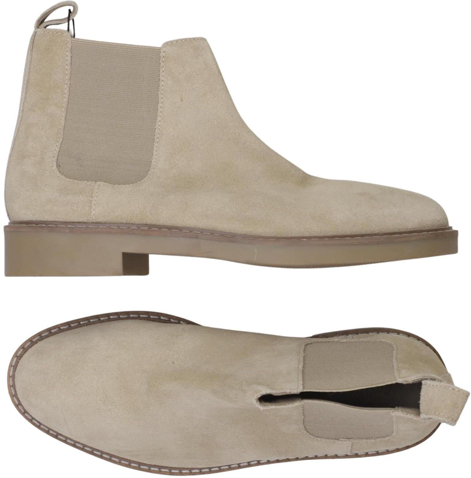 Zara Herren Stiefel, Beige, Gr. EU 40, kein / Etikett - Second Hand