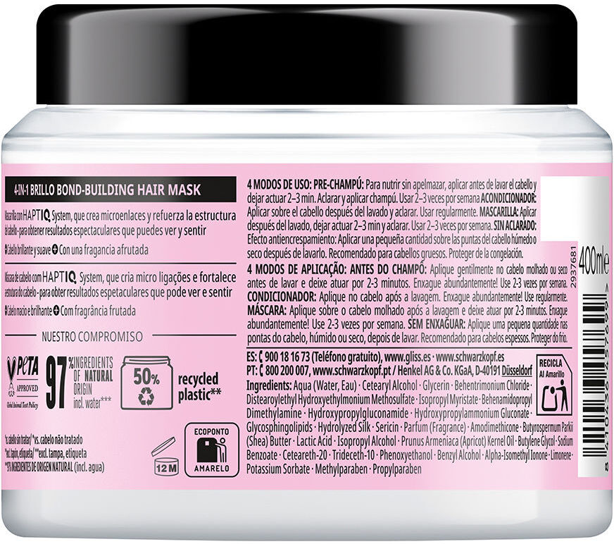 Schwarzkopf Mass Market Masque Gliss Liquide Slik 400 ml