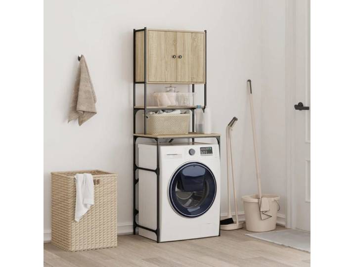 Accessoire lave-linge - Brun - Armoire de machine à laver chêne sonoma 68x48 5x194 cm - Cadre durable_24.99kg_45396