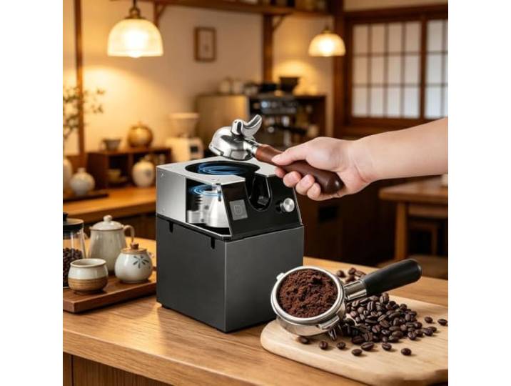 YXYLJOZ Elektrische Espressomaschine (220 V) mit Siebträgerreinigung, Abklopffunktion und automatischer Kaffeesatzentferner für 58-mm-Siebe, geeignet für den privaten und gewerblichen Einsatz.