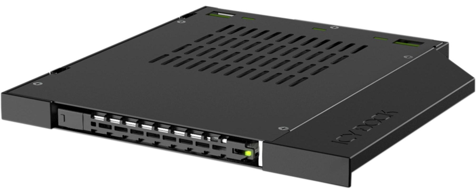 Icy Dock MB411V4PO-2B We-Ra 1x U2 / U3 PCIe 4.0 NVMe SSD naar Oculink Slim Adapter