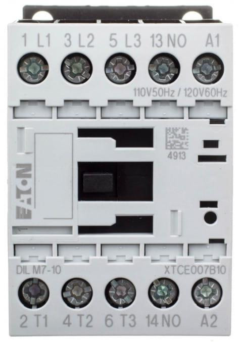 Eaton Contactor 3-polig 3 kW 110 V/120 V met schroefklemmen