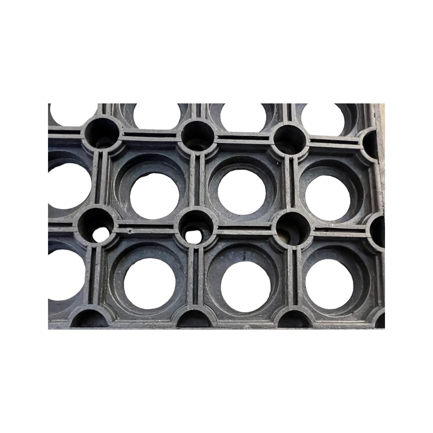 Treppenmatte 5er-Set GERLINDE 25x75cm 18mm schwarz Stufenmatte Jet-Line Ringmuster