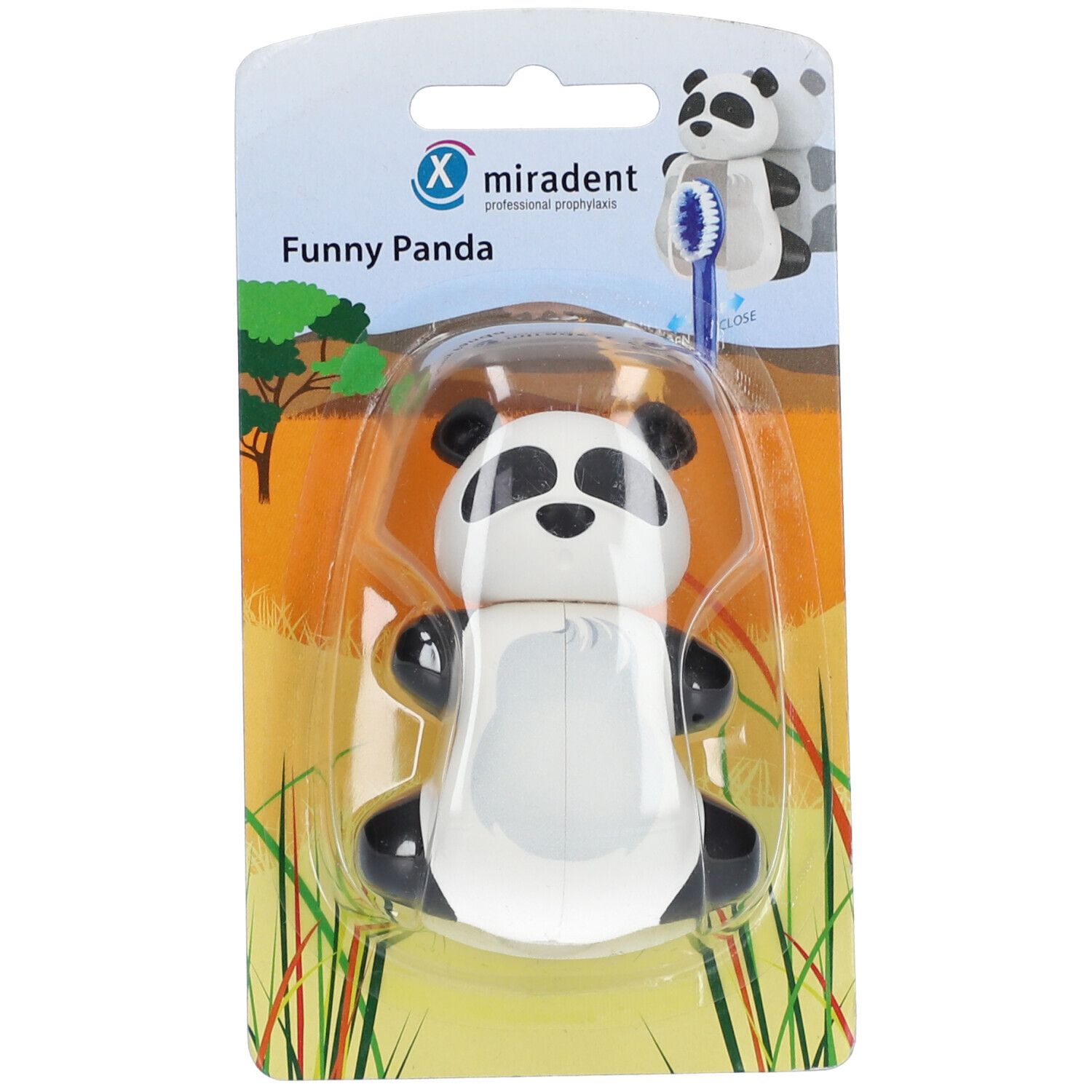 Miradent Zahnbürstenhalter Funny Snapper Panda 1 St Halterung