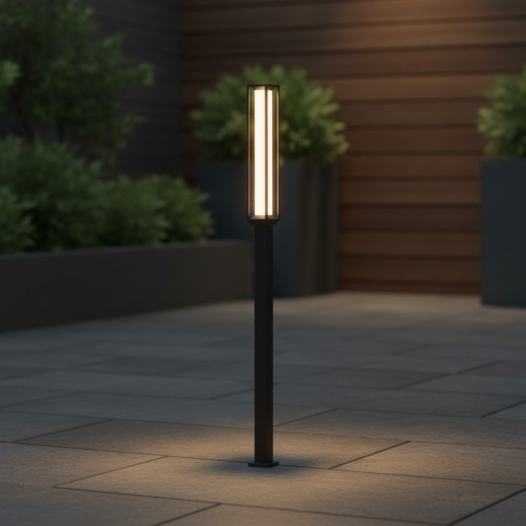 Lyora Solstice Design Tuinlamp Vierkant - Aluminium - Grijs/Zwart
