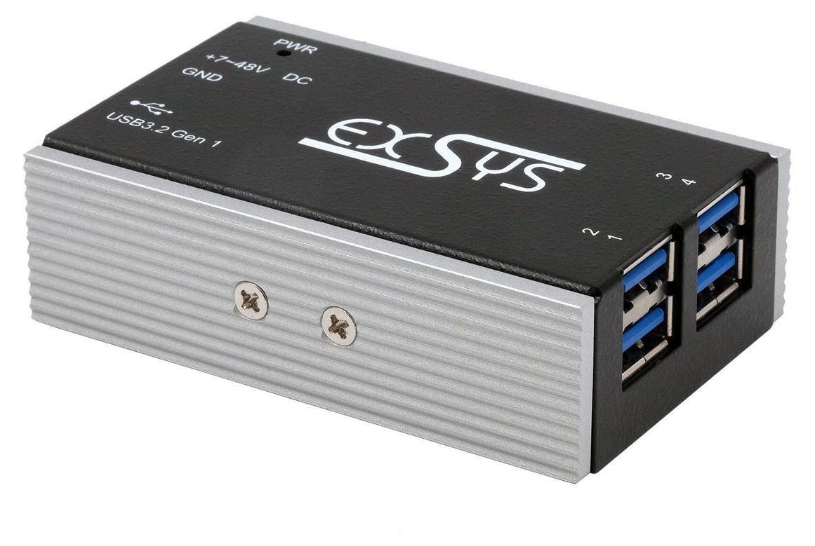 Exsys EX-1181HMS-WT 4-Port USB 3.2 Gen 1 Hub - Kabel