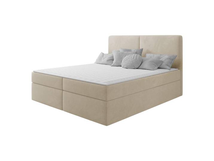 Mirjan24 Boxbett Claire - H3, Naturfarben, Kunststoff, Kiefer, Höhe ca. 19 cm, Rechteckig, 140x200 cm, Schlafzimmer, Betten, Boxspringbetten
