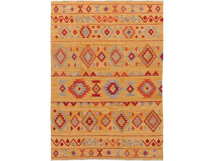 Kelim Afghan Heritage Teppich 253x354 Handgewebt Orientteppich Wolle
