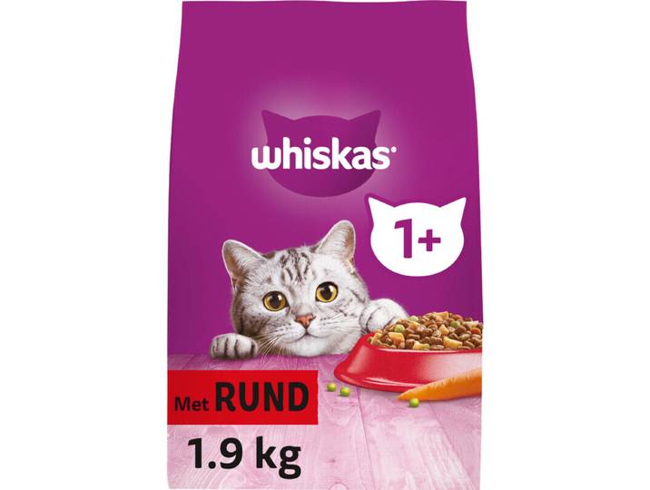 Whiskas kattenvoer droog volwassen rund 1,9 kg