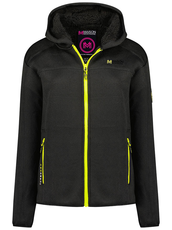 Maison Montaigne Fleecejacke "Tormai" in Schwarz - XL