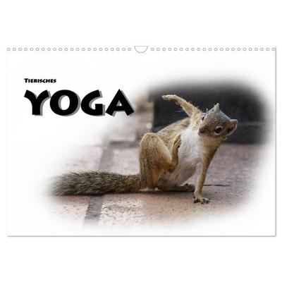 Tierisches Yoga (Wandkalender 2026 DIN A3 quer), CALVENDO Monatskalender