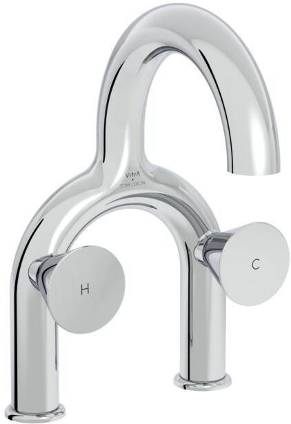 VitrA Liquid Zweigriff-Waschtischarmatur A42747 Ausladung 175mm, Zweilochmontage, ohne Ablaufgarnitur, chrom