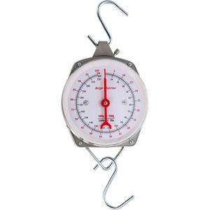 Berger&Schröter Hängewaage Zeigerschnellwaage, Teilung 500 g, analoge Anzeige, aus Metall, bis 100 kg