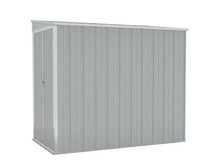 vidaXL Abri de Jardin Mural Gris 118x194x178 cm Métal galvanisé