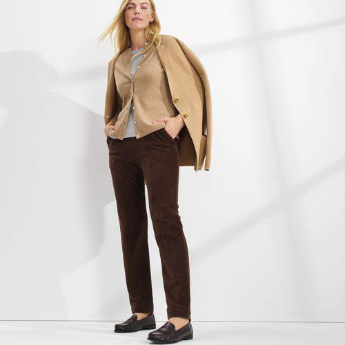 Komfort-Cordhose SPORT KNIT für Damen in Tall-Größe, Damen, size: tall, Braun, Baumwoll-Mischung, by Lands' End