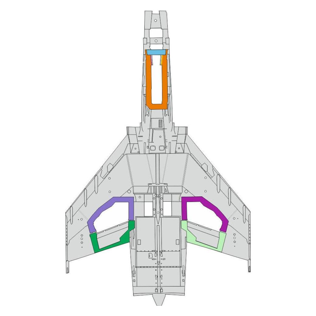 Eduard F-4E wheel bays 1/48 MENG (EX962)