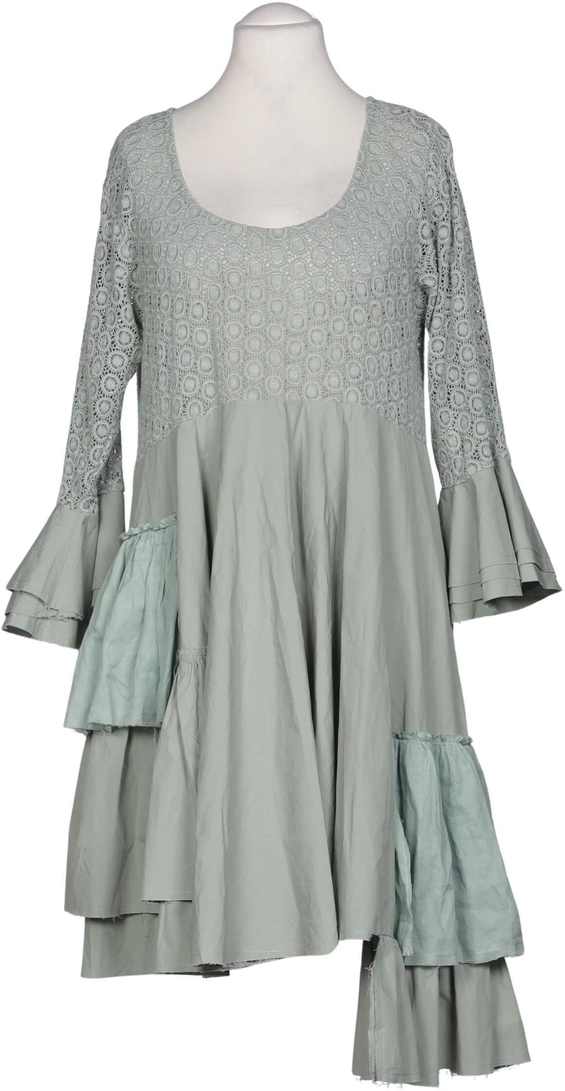 Ewa i Walla Damen Kleid, Hellgrün, Gr. XL, Baumwolle - Second Hand