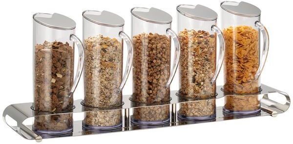 Frilich Cinque Contenitori per Muesli 1,5 l Unison