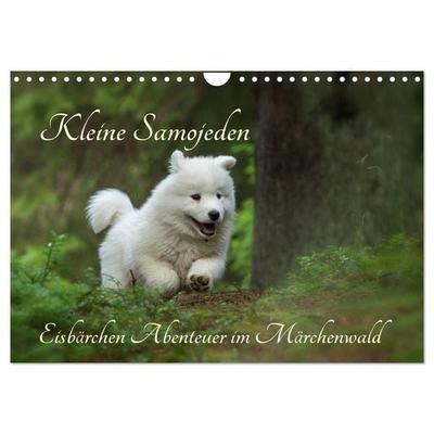 Kleine Samojeden - Eisbärchen Abenteuer im Märchenwald (Wandkalender 2026 DIN A4 quer), CALVENDO Monatskalender
