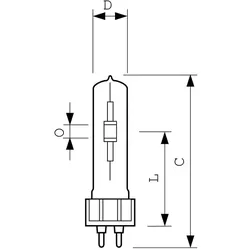 Philips Halogen-Metalldampflampe CDM-T 35W G12 842
