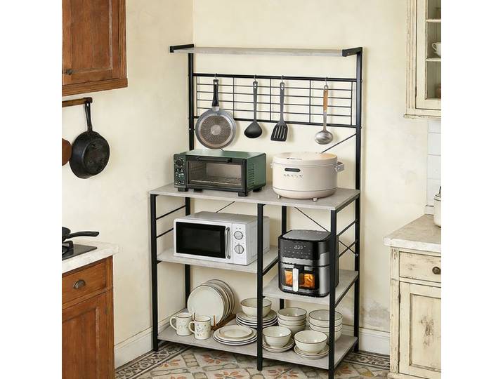 Rangement Cuisine Multi-Usage 5 Niveaux VIVOLILV 90x40x168 cm Étagère Robuste pour Petit Électroménager Idéal Petits Espaces