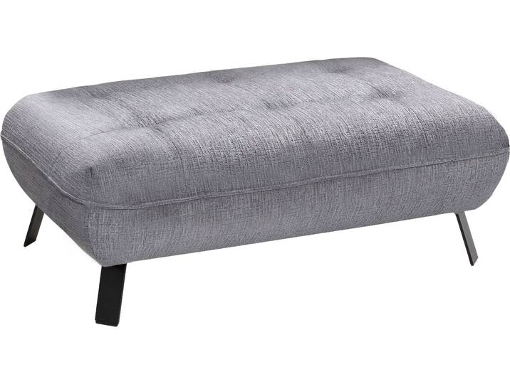 Hocker EXXPO - SOFA FASHION, grau (dunkelgrau), B:110cm H:44cm T:78cm, Hocker, Hocker, bequem und modern