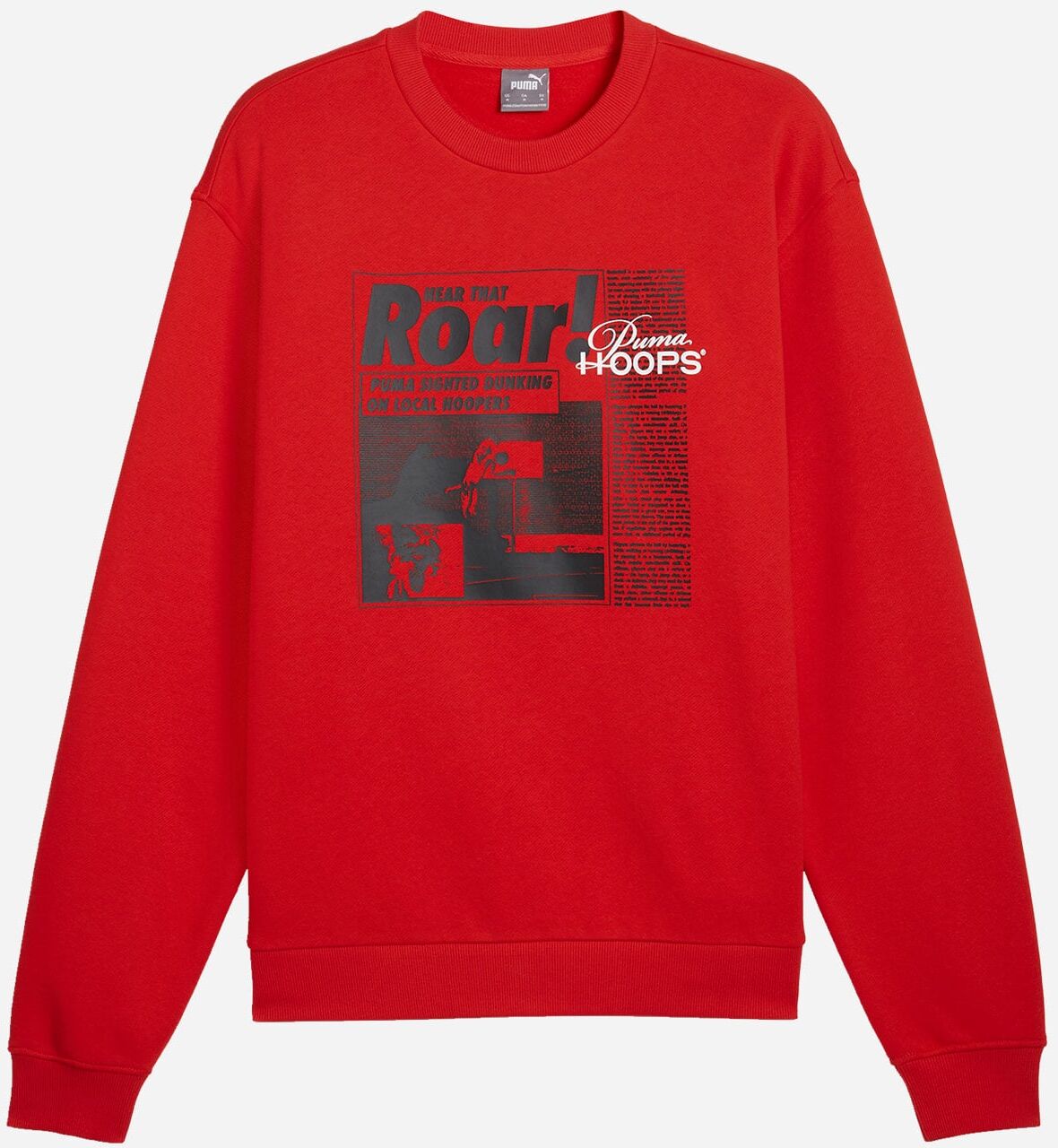 Puma Crew Media Day Gfx M - Felpa - Uomo - Rosso XS