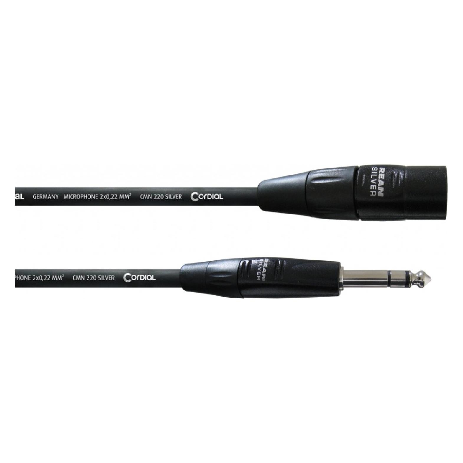 Cordial CIM 1.5 MV - Studiokabel SilverLine / Klinke-XLR (1.50 m, 6.3mm Klinkenkabel, XLR Kabel) (CIM 1.5 MV)