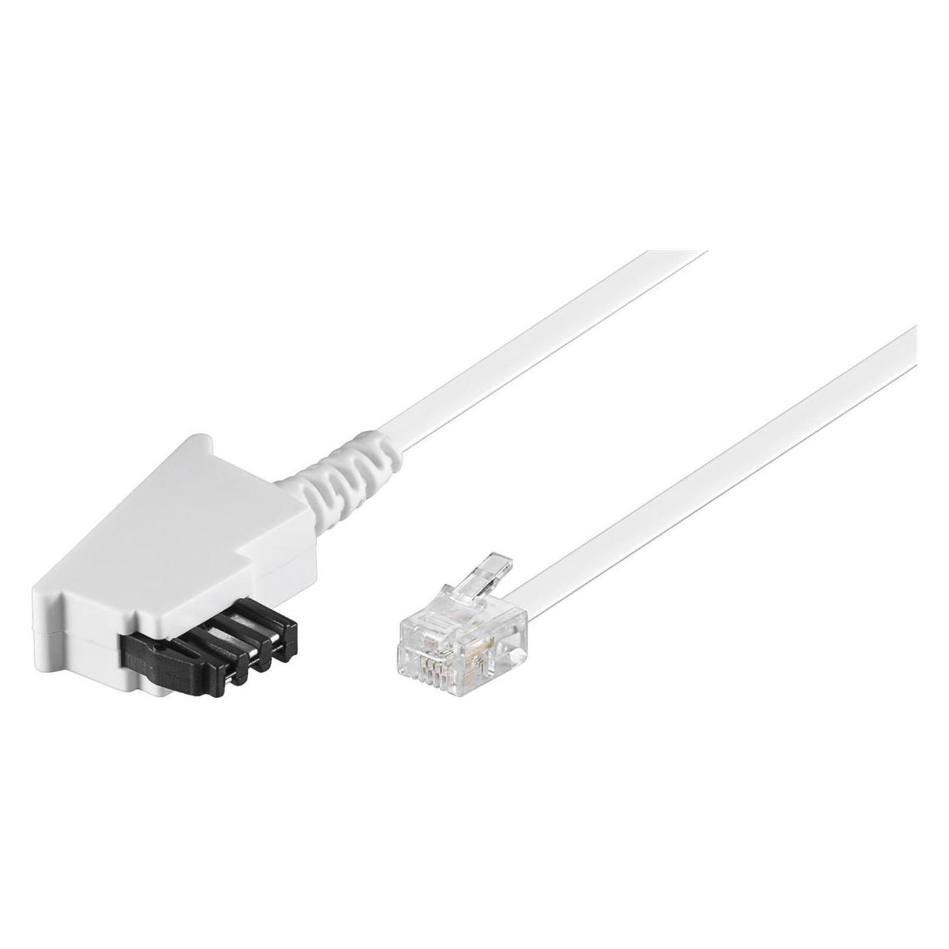 Goobay TAE-F-Anschlusskabel (Universal-Pin Out), Weiss, 6 m (68540)