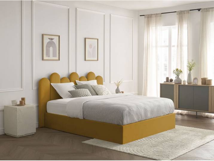 Lit coffre BADJA velours 180x200
