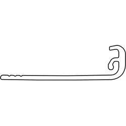 HSK Ersatzteile Klemmprofil, Höhe 2.000 mm, Chrom, E100249-44-1-8-3-41 E100249-44-1-8-3-41