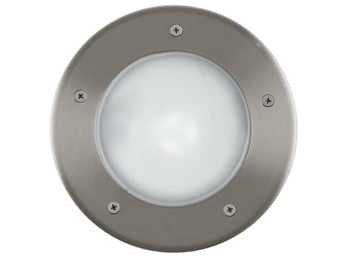 EGLO LED encastré au sol Riga 3\, lampe encastrée 1 flamme\, lampe de chemin en acier inoxydable argenté et plastique blanc\, douille E27\, IP67