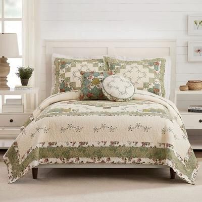 Peking Handicraft/Bedding Olivia Patchwork Mini Quilt Set Multi Warm, King, Multi Warm