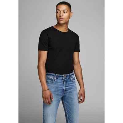T-Shirt JACK & JONES "JJEBASIC mit schmaler Passform für jeden Tag", Herren, Gr. XXL, schwarz, Jersey, Obermaterial: 92% Baumwolle, 8% Elasthan, unifarben, schmal hüftlang, Rundhals, gerader Abschluss, Shirts T-Shirt, unifarben, modisch, schmal,...