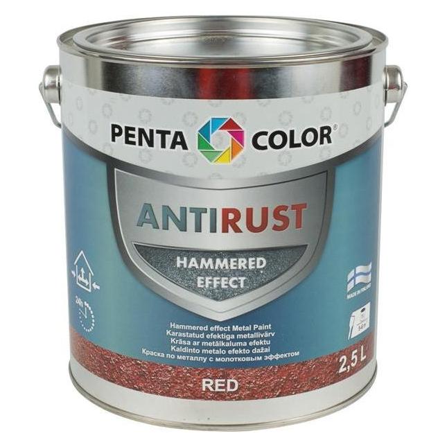 Pentacolor Paint Pentac Antirust Hammered Red 2,5l (2500 ml) (33044304)