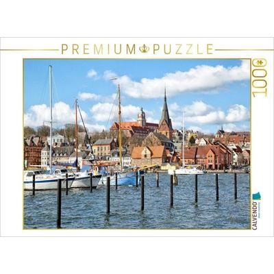 CALVENDO Puzzle Blick auf Flensburg | 1000 Teile Lege-Größe 64x48cm Foto-Puzzle für glückliche Stunden