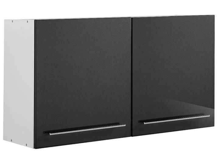 Hängeschrank KOCHSTATION KS-Trient , grau (anthrazit hochglanz), B:100cm H:57cm T:34cm, Schränke, Hängeschrank, 100 cm breit