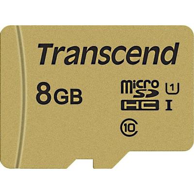 Transcend Premium 500S microSDHC-Karte 8GB Class 10, UHS-I, UHS-Class 1 inkl. SD-Adapter