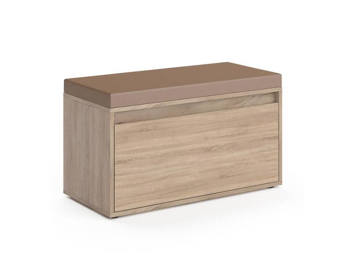 Vicco Schuhbank Iker Sonoma 80 x 45 cm, Sonoma Eiche, Holzwerkstoff, Rechteckig, 80x45x39 cm, Garderobe, Schuhaufbewahrung, Schuhregale
