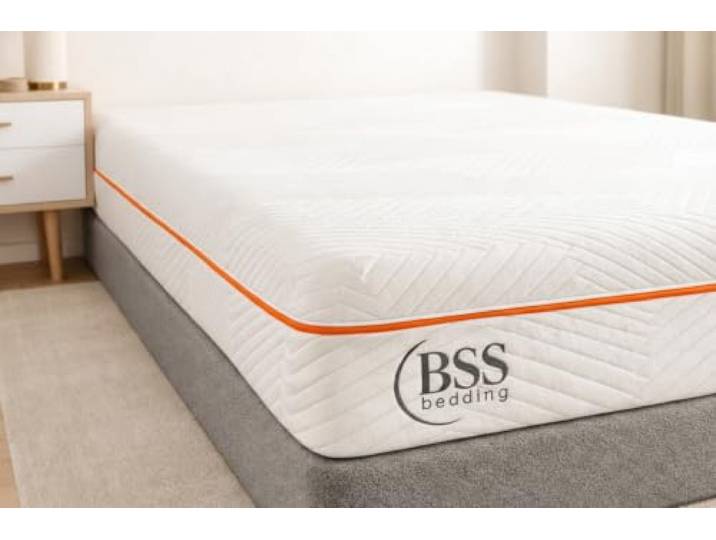 BSS BEDDING Kaltschaummatratze 90x200 cm, 22 cm hoch, H3 H4 mittelfest, 7-Zonen Memory Foam Matratze, Ergonomisch & Atmungsaktiv, mit waschbarem Bezug, Rollmatratze für Rücken Seiten Bauchschläfer
