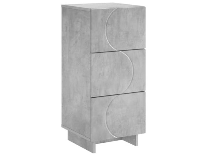 Mhdvray Sideboard 3 Schubladen Kommode 33.5x34.5x75cm Betongrau Schlanker Mehrzweckschrank mit variablen Schubfächern, schafft verlässliche Ordnung im Flur und Heimbüro.