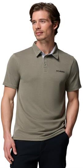 Columbia Sportswear Columbia Nelson Point Polo Mens, Stone Green