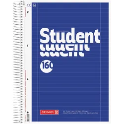 5x Brunnen, Heft + Block, Collegeblock Student A4 70g/qm 160 Blatt Lineatur 27 (A4, Liniert)